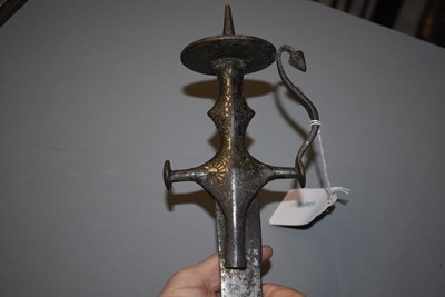 Lot 242 - A LATE 18TH OR EARLY 19TH CENTURY INDIAN TULWAR OR SWORD