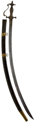Lot 246 - AN EARLY 20TH CENTURY PRESENTATION INDIAN FRONTIER POLICE TULWAR OR SWORD