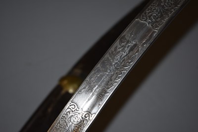 Lot 246 - AN EARLY 20TH CENTURY PRESENTATION INDIAN FRONTIER POLICE TULWAR OR SWORD