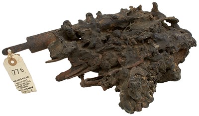 Lot 91 - A FUSED SELECTION OF PISTOL PARTS FROM THE TOWER OF LONDON FIRE 1841