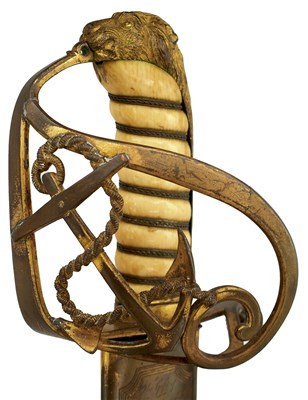 Lot 2 - A GEORGIAN NAVAL PRESENTATION SWORD