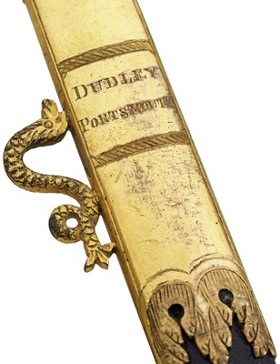 Lot 6 - AN ORNATELY MOUNTED GEORGIAN NAVAL OFFICER'S SWORD