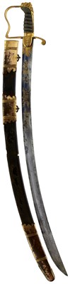 Lot 5 - A GEORGIAN NAVAL OFFICER'S SABRE