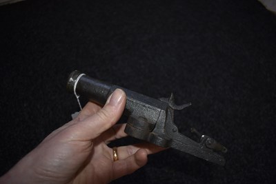 Lot 509 - A LARGE BORE PINFIRE ALARM OR POACHER'S TRAP GUN
