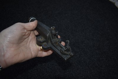 Lot 509 - A LARGE BORE PINFIRE ALARM OR POACHER'S TRAP GUN