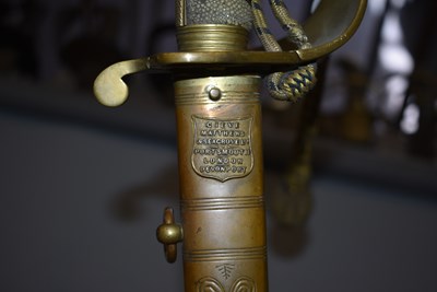Lot 16 - A POST 1901 NAVAL OFFICER'S SWORD