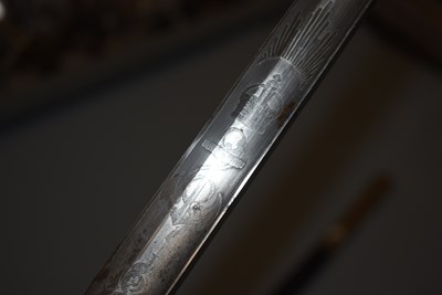 Lot 16 - A POST 1901 NAVAL OFFICER'S SWORD