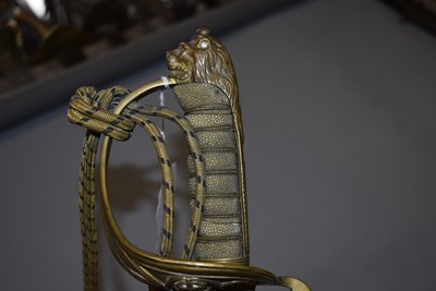 Lot 16 - A POST 1901 NAVAL OFFICER'S SWORD