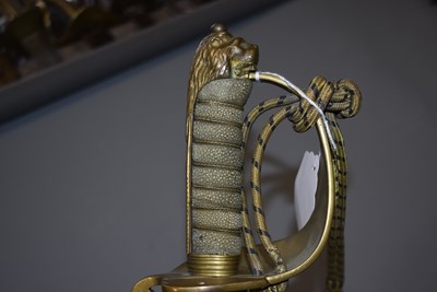 Lot 16 - A POST 1901 NAVAL OFFICER'S SWORD