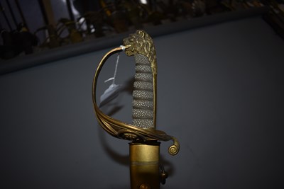 Lot 14 - AN 1827 PATTERN NAVAL OFFICER'S SWORD
