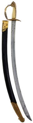 Lot 9 - A RARE 1803 TYPE NAVAL OFFICER'S SWORD