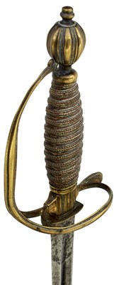 Lot 8 - A RARE OFFICER'S SWORD WITH OVAL RING SIDE GUARD AS FAVOURED BY NELSON