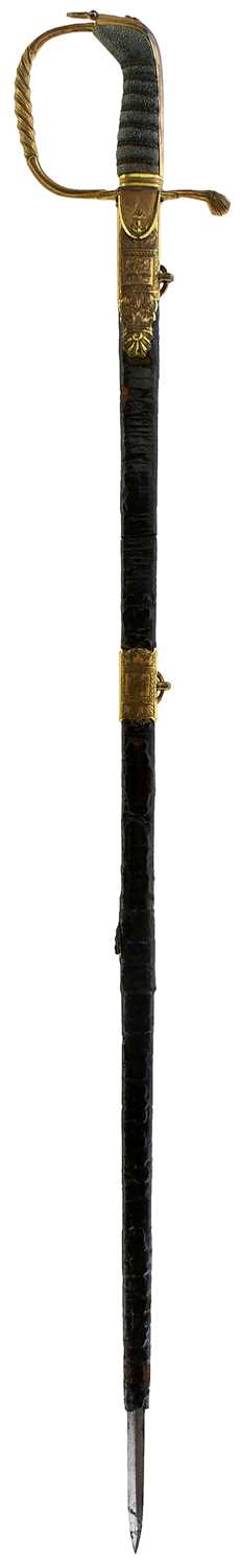 Lot 21 - AN UNUSUAL GEORGIAN NAVAL OFFICER'S SWORD