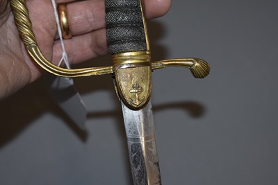 Lot 21 - AN UNUSUAL GEORGIAN NAVAL OFFICER'S SWORD