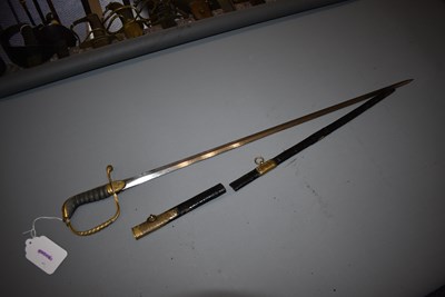 Lot 21 - AN UNUSUAL GEORGIAN NAVAL OFFICER'S SWORD