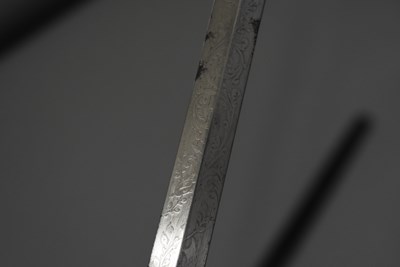 Lot 21 - AN UNUSUAL GEORGIAN NAVAL OFFICER'S SWORD