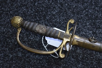 Lot 168 - A SCARCE GEORGIAN PURSER'S SMALL SWORD