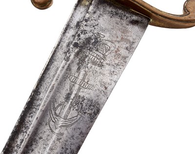 Lot 25 - A GEORGIAN NAVAL OFFICER'S DIRK