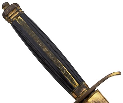 Lot 24 - A RARE GEORGIAN NAVAL OFFICER'S DIRK