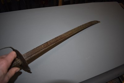 Lot 35 - AN AMERICAN REVOLUTIONARY WAR PERIOD NAVAL CUTLASS
