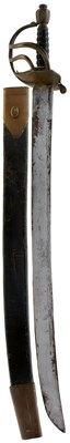 Lot 38 - AN 18TH CENTURY NAVAL CUTLASS