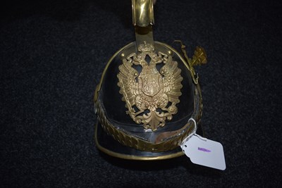 Lot 720 - AN AUSTRIAN MODEL 1905 PRIVATE PURCHASE NCO DRAGOON'S HELMET