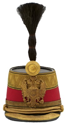 Lot 729 - AN AUSTRIAN HUSSARS SHAKO