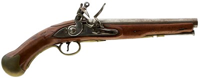 Lot 80 - A .570 CALIBRE REGULATION SHORTENED FLINTLOCK SEA SERVICE PISTOL
