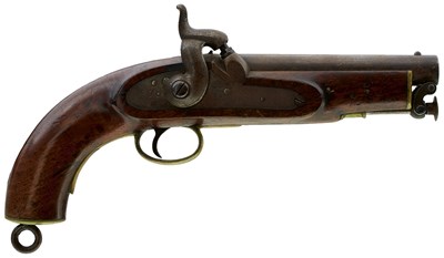 Lot 84 - A .577 CALIBRE PERCUSSION COASTGUARD OR CUSTOMS PISTOL