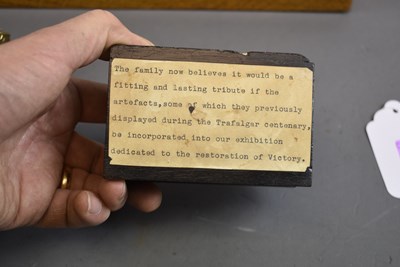 Lot 706 - OF TRAFALGAR AND HORATIO NELSON INTEREST: THE HORATIA NELSON-WARD NELSON GUINEA AND CASKET