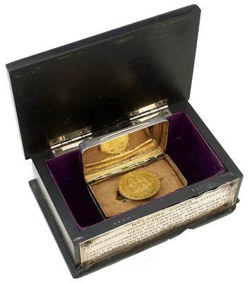 Lot 706 - OF TRAFALGAR AND HORATIO NELSON INTEREST: THE HORATIA NELSON-WARD NELSON GUINEA AND CASKET