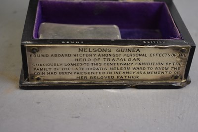 Lot 706 - OF TRAFALGAR AND HORATIO NELSON INTEREST: THE HORATIA NELSON-WARD NELSON GUINEA AND CASKET