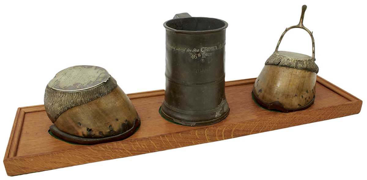 Lot 147 - A CRIMEAN WAR DESK SET
