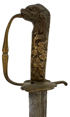 Lot 367 - A LATE 17TH CENTURY SHOTLEY BRIDGE MATROSSES BRASS HILTED HANGER