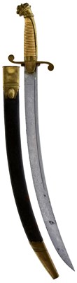 Lot 30 - A 19TH CENTURY BRITISH NAVAL DIRK OR SHORT SWORD