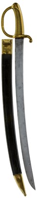 Lot 32 - A 19TH CENTURY FRENCH NAVAL BRIQUET OR SHORT SWORD