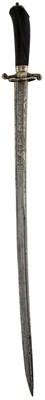 Lot 382 - AN 18TH CENTURY FRENCH SILVER HILTED HANGER OR SWORD