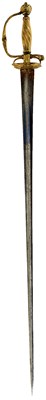 Lot 373 - AN 18TH CENTURY GERMAN OR RUSSIAN BAROQUE HILTED SMALL SWORD