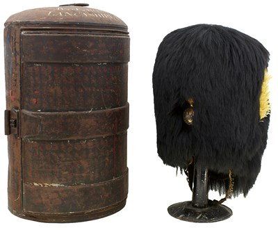 Lot 707 - OLD REF 347-7_M24 A SCARCE VICTORIAN OFFICER'S BEARSKIN TO THE LANCASHIRE FUSILIERS