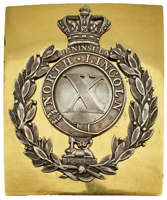 Lot 771 - AN OFFICER'S SHOULDER BELT PLATE TO THE 10TH NORTH LINCOLNSHIRE REGIMENT