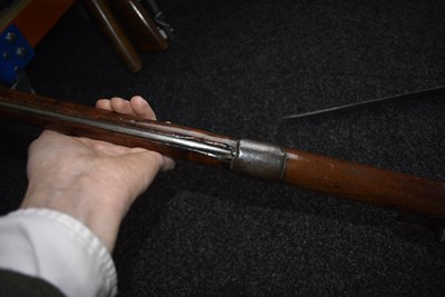 Lot 544 - A RARE .700 CALIBRE FRENCH FLINTLOCK MODEL 1728 INFANTRY MUSKET AND BAYONET