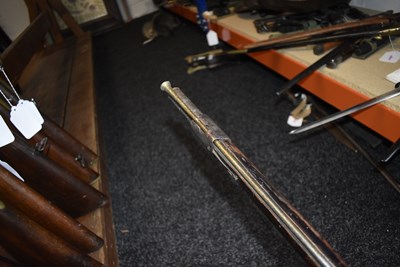 Lot 544 - A RARE .700 CALIBRE FRENCH FLINTLOCK MODEL 1728 INFANTRY MUSKET AND BAYONET