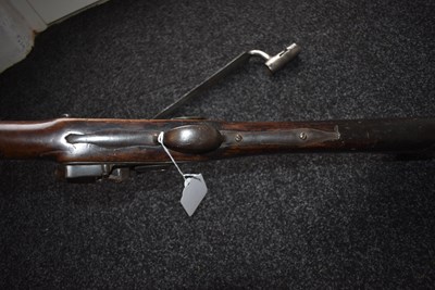 Lot 544 - A RARE .700 CALIBRE FRENCH FLINTLOCK MODEL 1728 INFANTRY MUSKET AND BAYONET