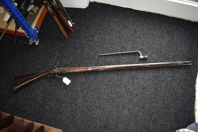 Lot 544 - A RARE .700 CALIBRE FRENCH FLINTLOCK MODEL 1728 INFANTRY MUSKET AND BAYONET
