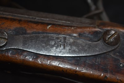Lot 544 - A RARE .700 CALIBRE FRENCH FLINTLOCK MODEL 1728 INFANTRY MUSKET AND BAYONET