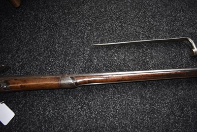 Lot 544 - A RARE .700 CALIBRE FRENCH FLINTLOCK MODEL 1728 INFANTRY MUSKET AND BAYONET