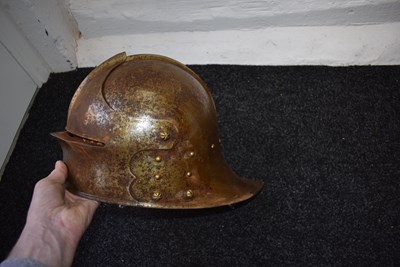 Lot 399 - A LATE 15TH CENTURY STYLE GERMAN VISORED SALET IN THE GOTHIC MANNER