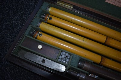 Lot 530 - A RARE CASED PAIR OF LACQUERED AIR CANES BY REILLY