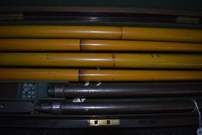 Lot 530 - A RARE CASED PAIR OF LACQUERED AIR CANES BY REILLY
