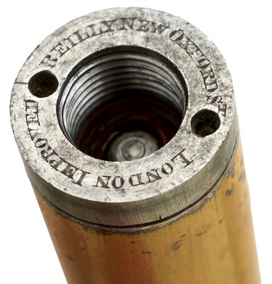 Lot 530 - A RARE CASED PAIR OF LACQUERED AIR CANES BY REILLY